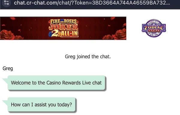 zodiac casino customer support