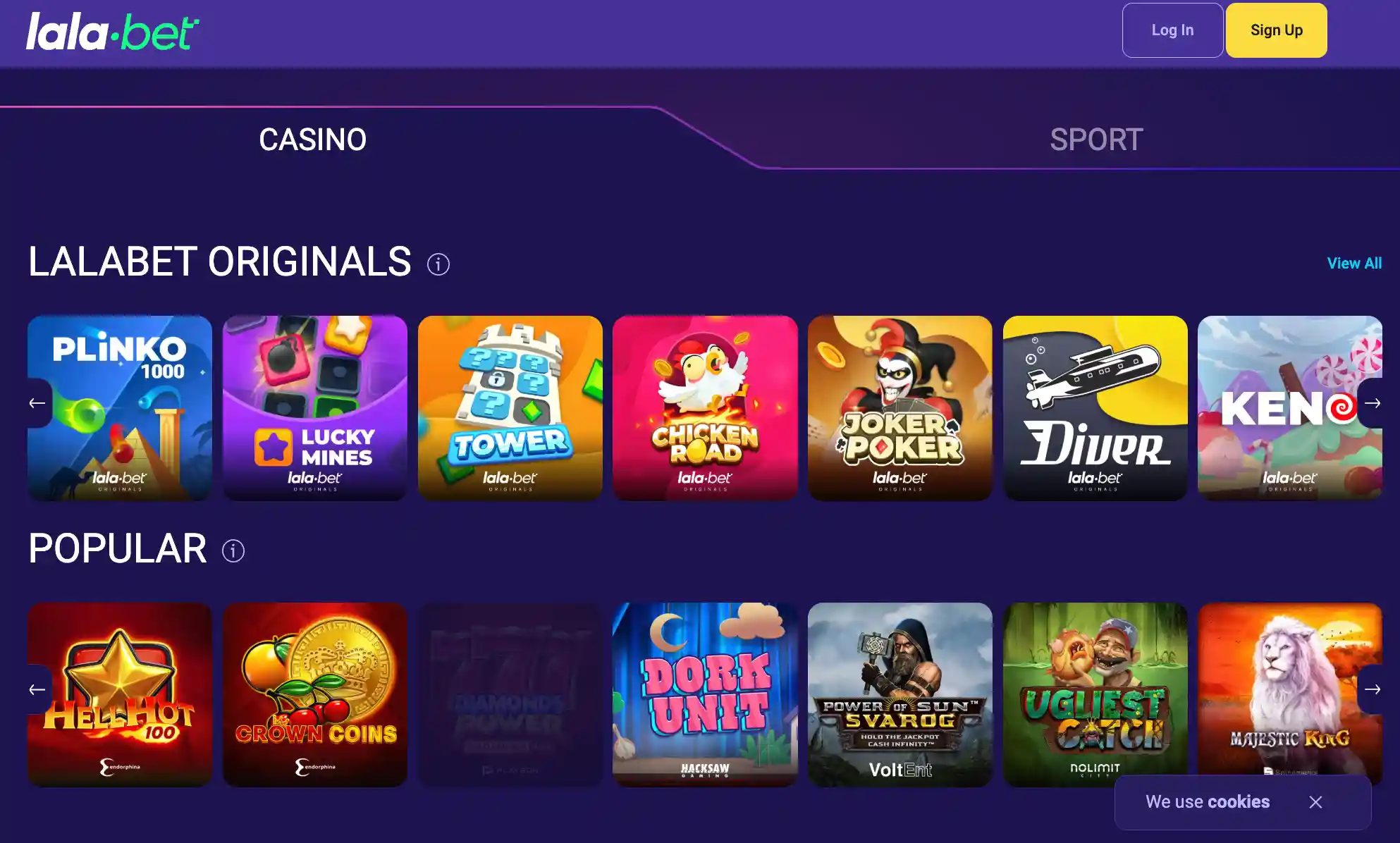 lalabet-casino-page