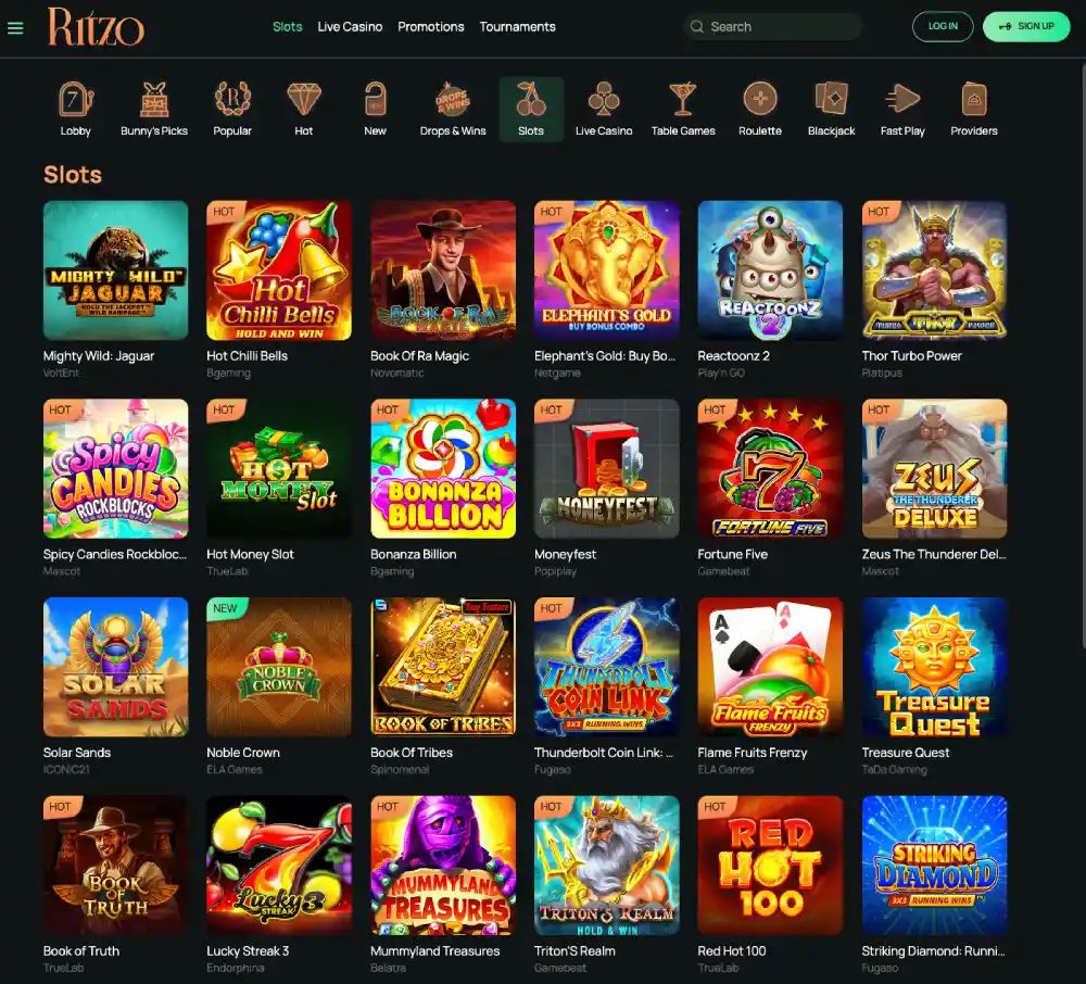 ritzo-casino-games
