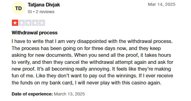 dragonslots casino review coment trustpilot