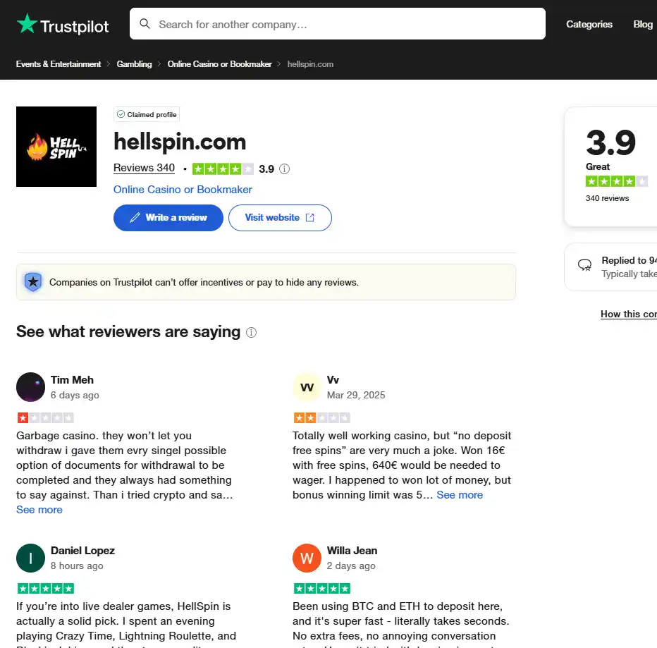 hellspin review